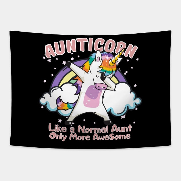 Aunticorn Like a Normal Aunt But More Awesome Tapestry by StylishPrinting