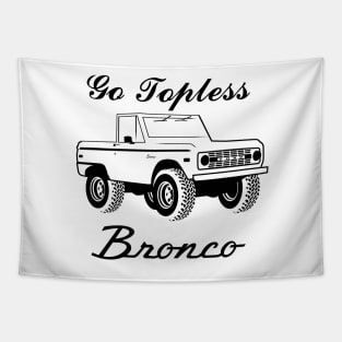 1966-1977 Bronco Topless - Black Print Tapestry