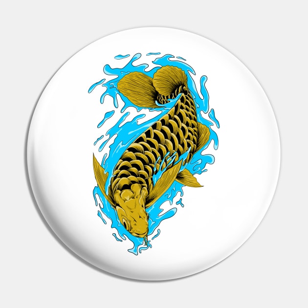 Arowana Fish Pin by faishalamri