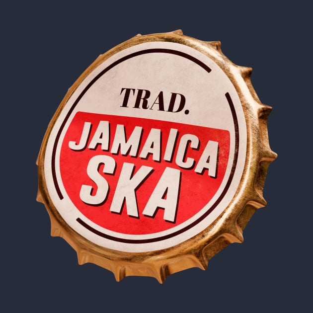 Traditional jamaica ska bottle cap by Jomi