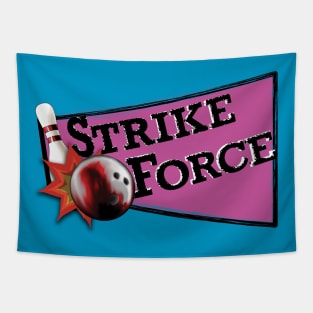 Strike Force - Bowling - 80's Retro Logo Tapestry