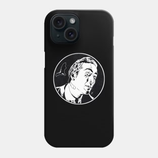 PETER LOEW - Vampire's Kiss (Circle Black and White) Phone Case