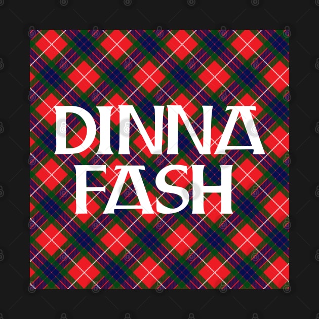 Dinna Fash Outlander Tartan Standard Square by GraficBakeHouse