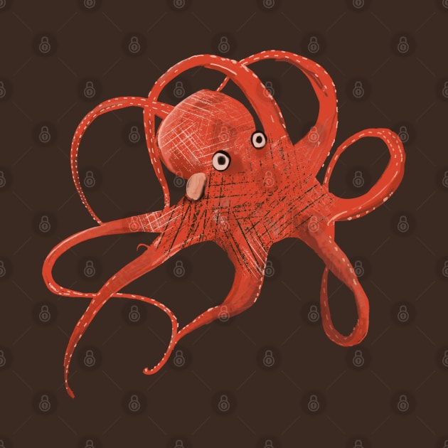 Red octopus by Mimie20