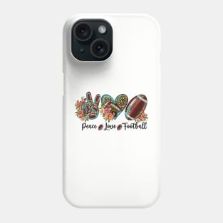 Peace Love Football floral Phone Case
