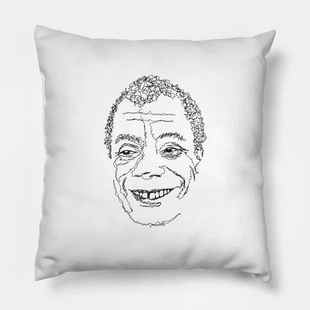 James Baldwin Pillow by TropicalHuman