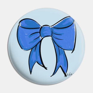 Blue Bow Pin