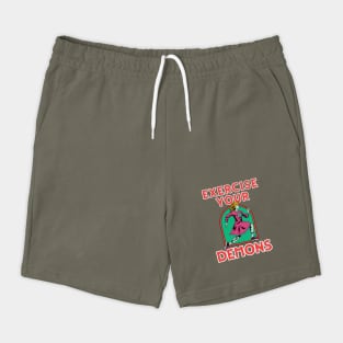 Exercise Your Demons: Funny Possessed Woman - Retro Vintage Feel Design Shorts