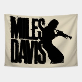 miles davis silhouettegraphic Tapestry