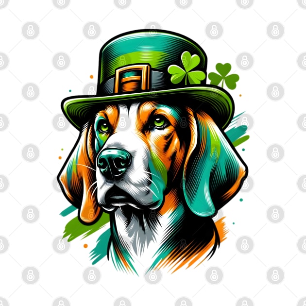 Treeing Walker Coonhound Celebrates St Patrick's Day by ArtRUs