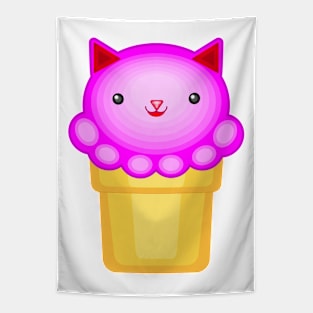 Strawberry Ice Cream Vector Tapestry