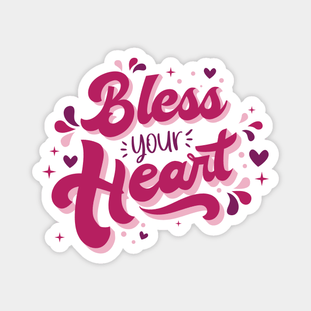 Bless Your Heart // Cute Southern Saying Magnet by SLAG_Creative