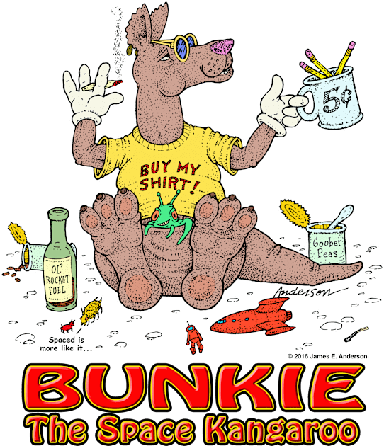 Bunkie Begs Kids T-Shirt by JEAndersonArt
