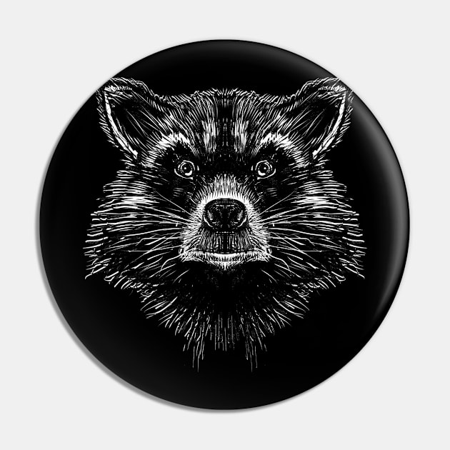 Raccoon Pin by cowyark rubbark