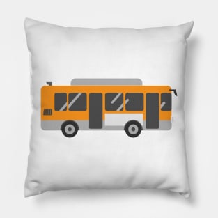 Bus Funny Nursery Cartoon Drawing Design Pillow