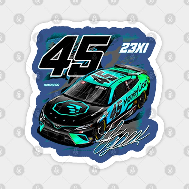 Tyler Reddick 23XI Racing MoneyLion Car Magnet by art.Hamdan