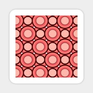 Retro Midcentury Modern Circles Magnet