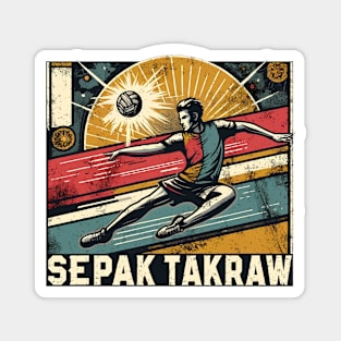 Retro Sepak Takraw Magnet