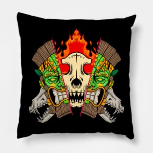 Tiki Mask 9.1 Pillow