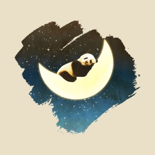 Sleeping Panda On The Moon T-Shirt