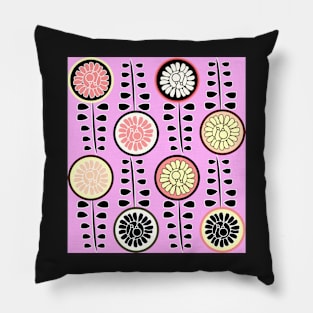 Floral circles Pillow