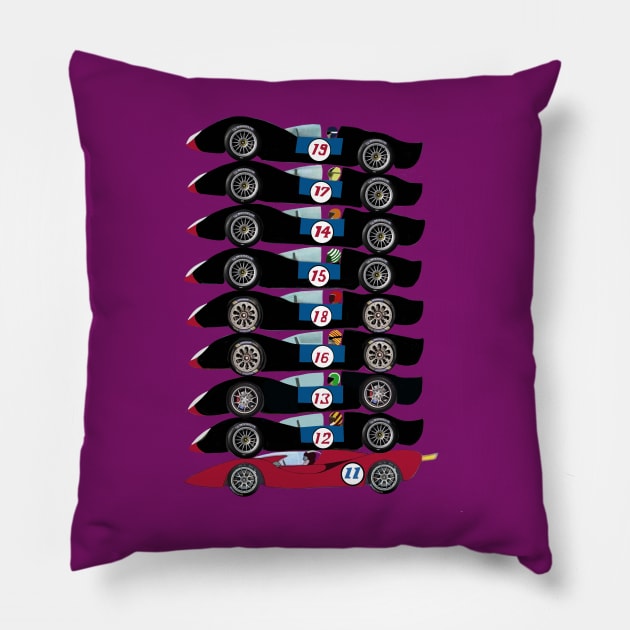 Car Acrobatic Team Pillow by DistractedGeek