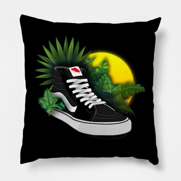 Tropical High Tops Pillow by perdewtwanaus