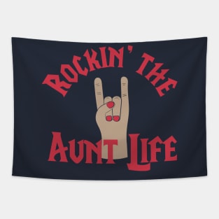 Rocking The Aunt Life Funny Gift For Lovely Auntie Gift Tapestry