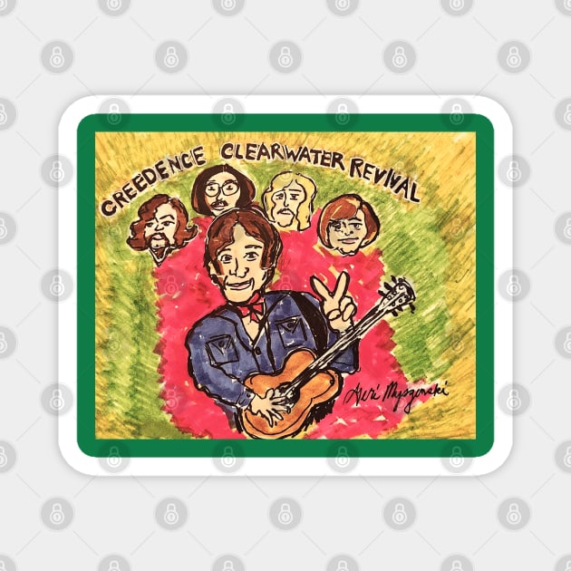 Creedence Clearwater Revival Magnet by TheArtQueenOfMichigan 