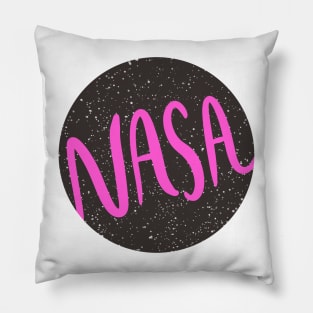 Copy of NASA Galaxy Circle Neon Pink Pillow