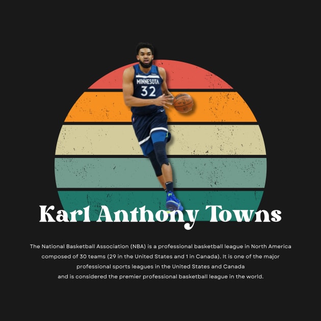 Karl Anthony Towns Vintage V1 by Gojes Art