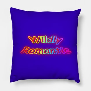 Wildly Romantic Neon Retro Rainbow Pillow