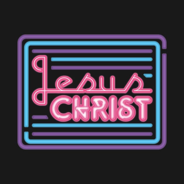 Jesus Christ Neon Sign by nickbuccelli