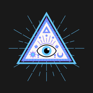 All Seeing eye Light Blue T-Shirt