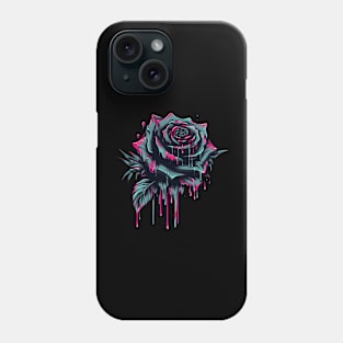 Dark rose dripping art Phone Case