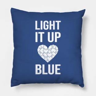 Light It Up Blue autism awareness Pillow