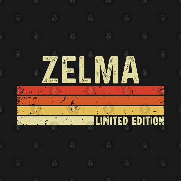 Zelma Name Vintage Retro Limited Edition Gift by CoolDesignsDz