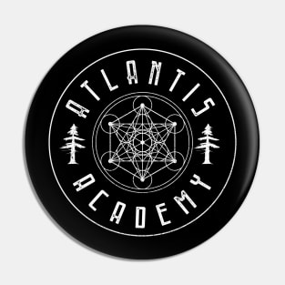 Atlantis Academy Redwoods Logo White Pin