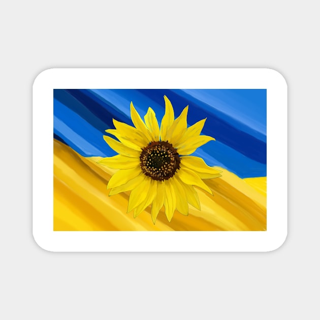 Ukraine Sunflower Magnet by laceylschmidt