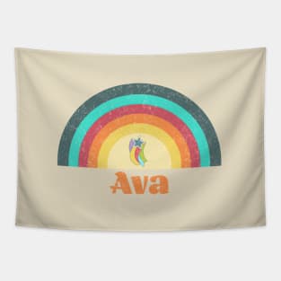 Ava- Rainbow faded retro style Tapestry