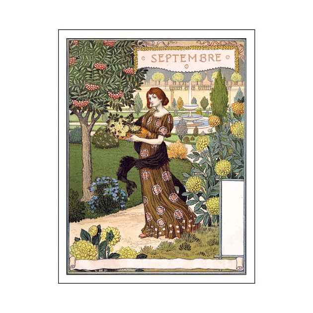 September - Belle Jardiniere by WAITE-SMITH VINTAGE ART