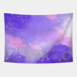 Starry Night Galaxy Pink Purple Abstract Tapestry