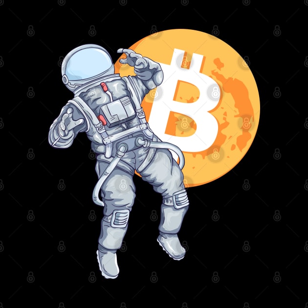 Bitcoin Cryptocurrency Astronaut by BitcoinSweatshirts