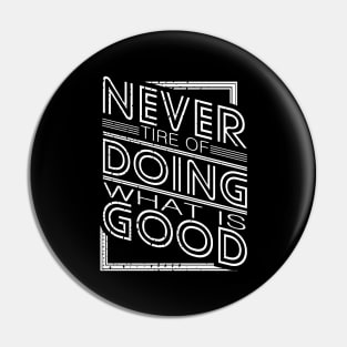 'Doing What Is Good' Food and Water Relief Shirt Pin