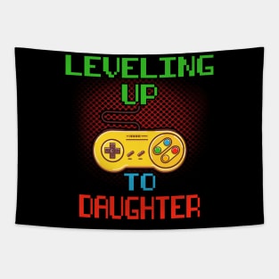 Promoted To Daughter T-Shirt Unlocked Gamer Leveling Up Tapestry