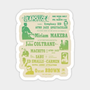 Miriam Makeba, John Coltrane, Oscar Brown live poster Magnet