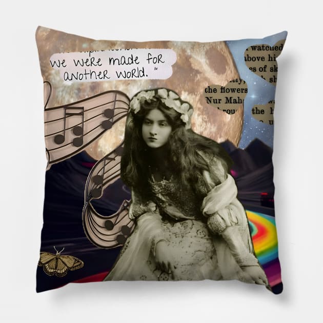 Made For Another World Pillow by Lina Blackrose