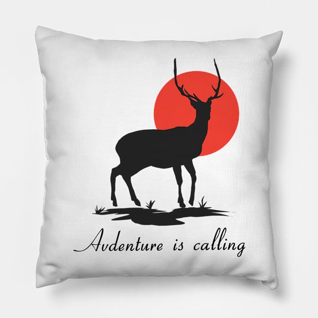 Adventure is calling Pillow by Mbahdor