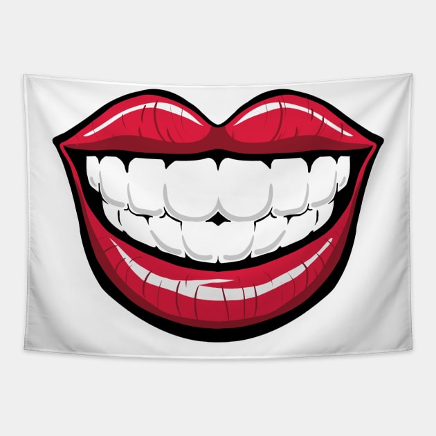 SMILE Tapestry by MAYRAREINART