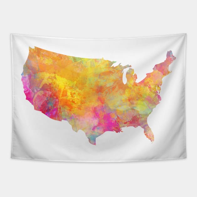 USA map #map #usa Tapestry by JBJart